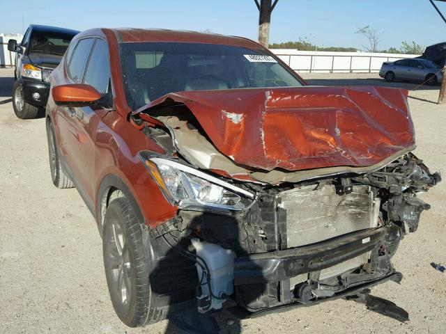 5XYZT3LB5FG282586 - 2015 HYUNDAI SANTA FE S ORANGE photo 1