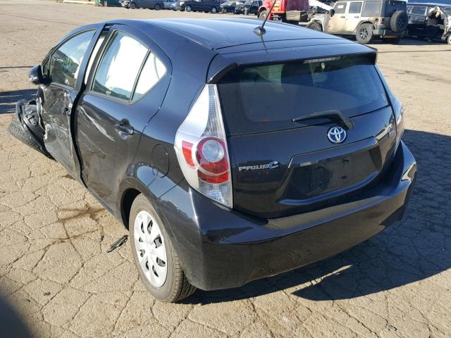 JTDKDTB38C1508527 - 2012 TOYOTA PRIUS C BLACK photo 3