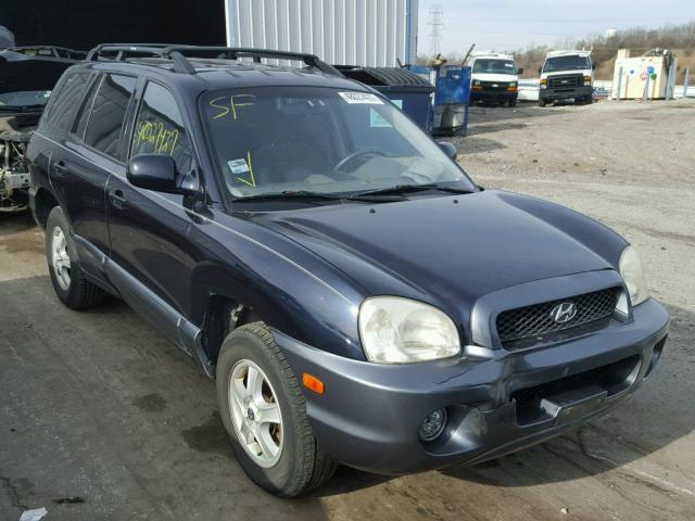 KM8SC13E54U837639 - 2004 HYUNDAI SANTA FE G BLUE photo 1