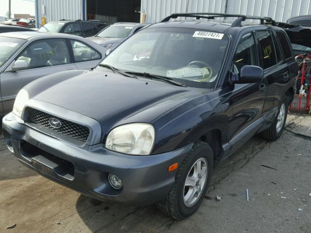 KM8SC13E54U837639 - 2004 HYUNDAI SANTA FE G BLUE photo 2