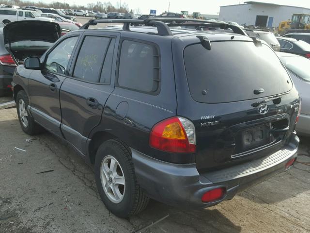 KM8SC13E54U837639 - 2004 HYUNDAI SANTA FE G BLUE photo 3