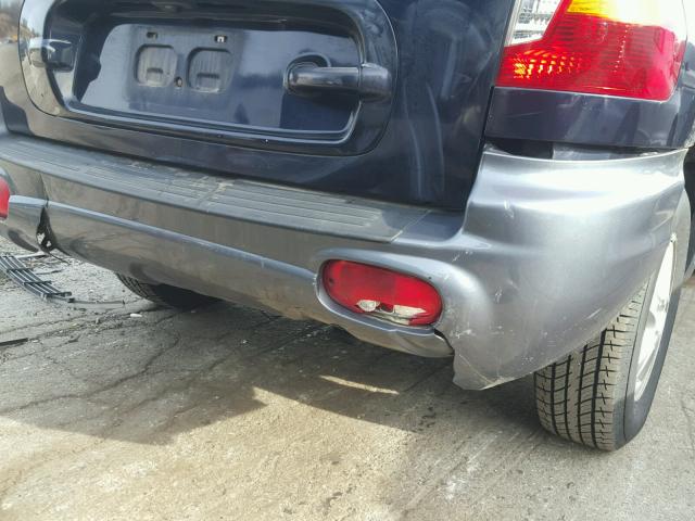 KM8SC13E54U837639 - 2004 HYUNDAI SANTA FE G BLUE photo 9