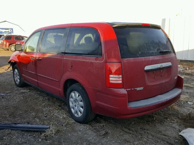 2A8HR44H18R123929 - 2008 CHRYSLER TOWN & COU RED photo 3