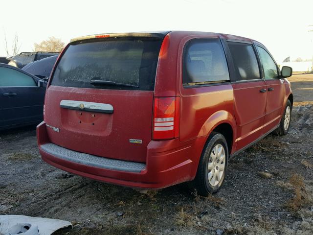 2A8HR44H18R123929 - 2008 CHRYSLER TOWN & COU RED photo 4