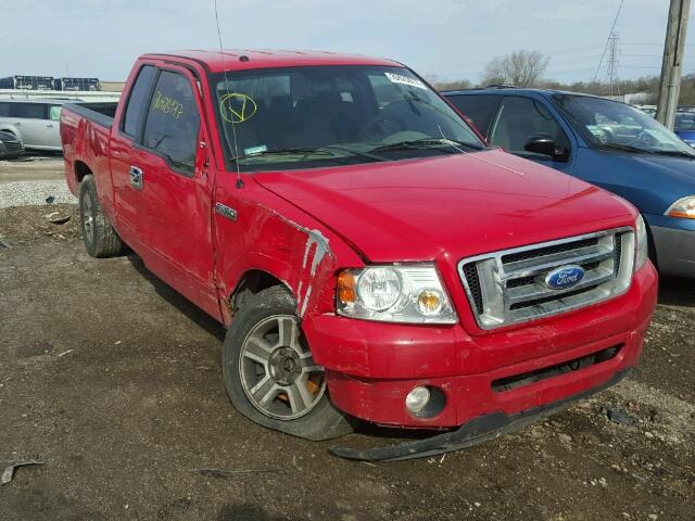 1FTRX12W88FC06637 - 2008 FORD F150 RED photo 1