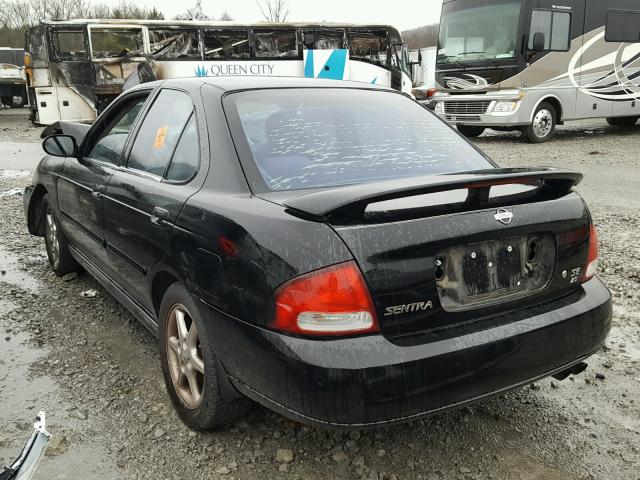 3N1BB51D51L113533 - 2001 NISSAN SENTRA SE BLACK photo 3