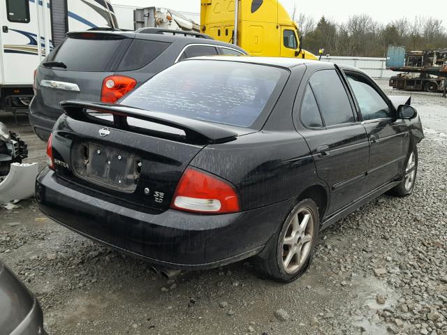 3N1BB51D51L113533 - 2001 NISSAN SENTRA SE BLACK photo 4