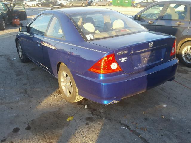 1HGEM22984L036106 - 2004 HONDA CIVIC EX BLUE photo 3