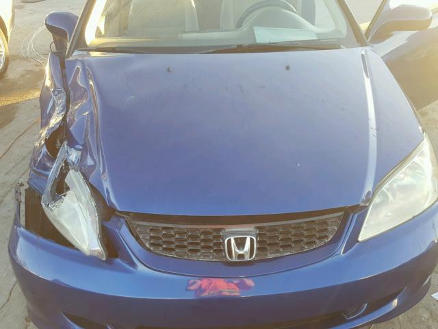 1HGEM22984L036106 - 2004 HONDA CIVIC EX BLUE photo 7