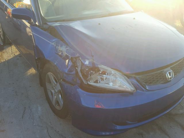 1HGEM22984L036106 - 2004 HONDA CIVIC EX BLUE photo 9