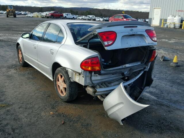 1G3NL52EX2C145065 - 2002 OLDSMOBILE ALERO GL SILVER photo 3