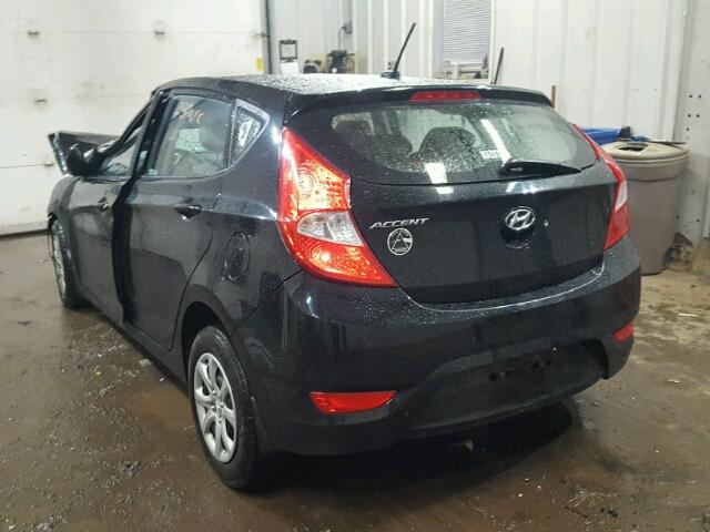 KMHCT5AE4CU033832 - 2012 HYUNDAI ACCENT GLS BLACK photo 3