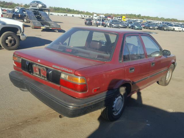 1NXAE92E5KZ068675 - 1989 TOYOTA COROLLA DL BURGUNDY photo 4