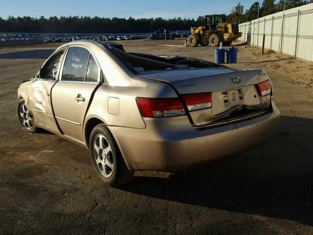 KMHEU46C96A076950 - 2006 HYUNDAI SONATA GLS GOLD photo 3