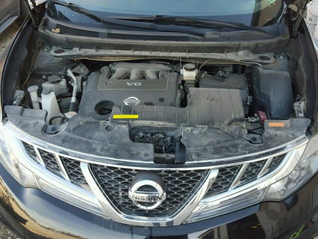 JN8AZ1MW0CW230108 - 2012 NISSAN MURANO S BLACK photo 7