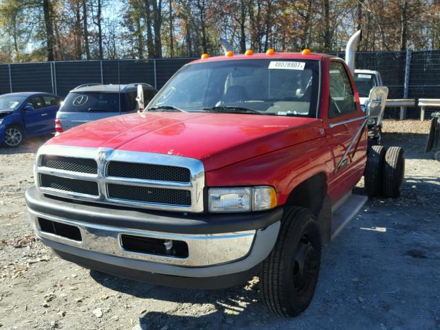 1B6MC36C0TJ186007 - 1996 DODGE RAM 3500 RED photo 2