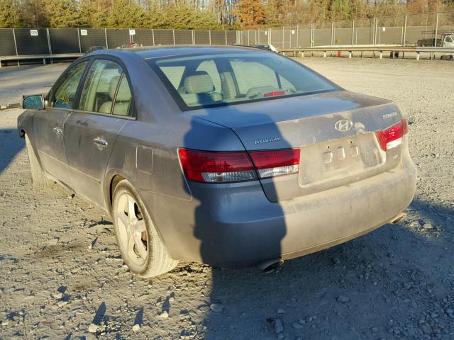 5NPEU46FX6H029918 - 2006 HYUNDAI SONATA GLS SILVER photo 3