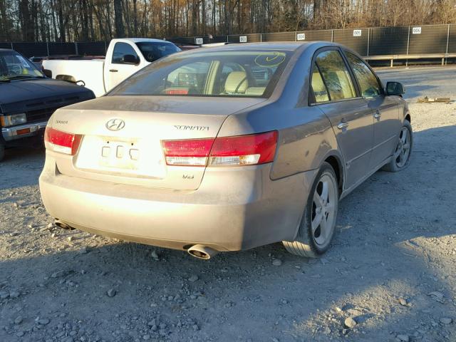 5NPEU46FX6H029918 - 2006 HYUNDAI SONATA GLS SILVER photo 4