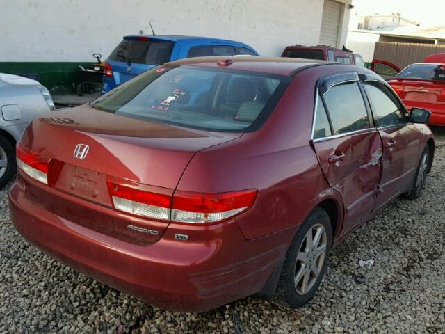 1HGCM66554A071851 - 2004 HONDA ACCORD EX MAROON photo 4