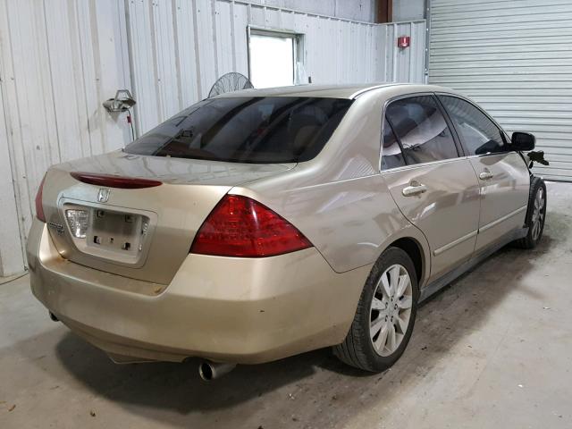 1HGCM66376A036696 - 2006 HONDA ACCORD LX TAN photo 4