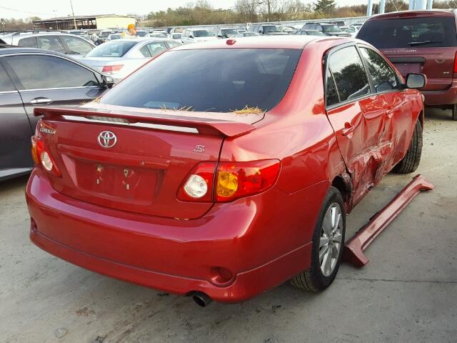 2T1BU4EE6AC410351 - 2010 TOYOTA COROLLA BA RED photo 4