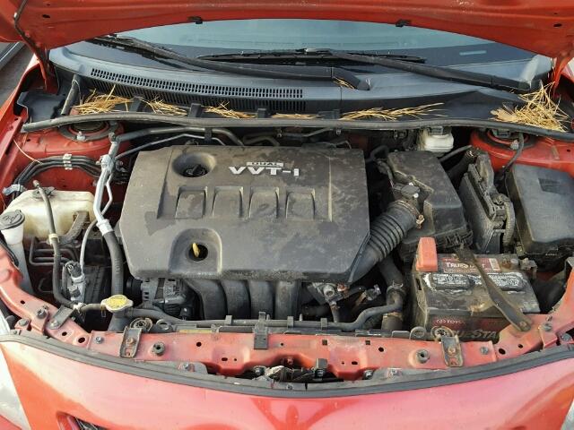 2T1BU4EE6AC410351 - 2010 TOYOTA COROLLA BA RED photo 7