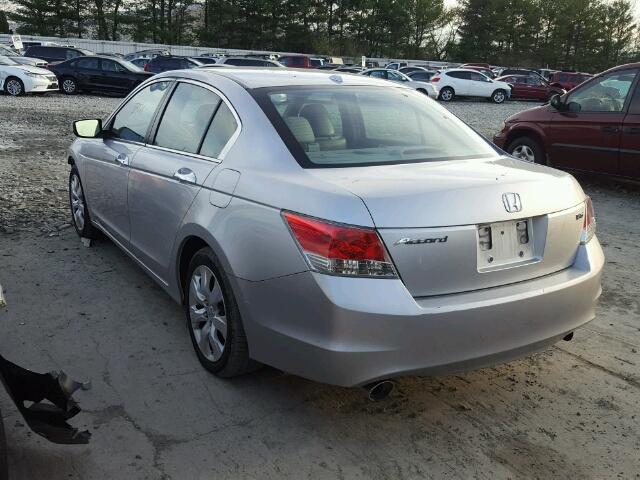 1HGCP36839A035129 - 2009 HONDA ACCORD EXL SILVER photo 3