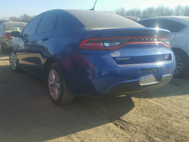 1C3CDFBB4ED667757 - 2014 DODGE DART SXT BLUE photo 3