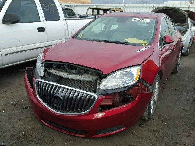 1G4PP5SK4F4176231 - 2015 BUICK VERANO RED photo 2