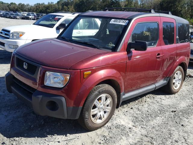 5J6YH28736L016817 - 2006 HONDA ELEMENT EX RED photo 2