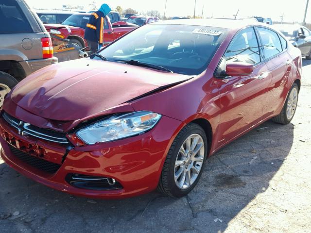 1C3CDFCA3DD311627 - 2013 DODGE DART LIMIT RED photo 2