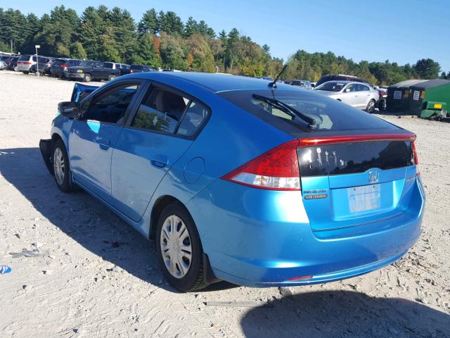 JHMZE2H56AS022724 - 2010 HONDA INSIGHT LX BLUE photo 3