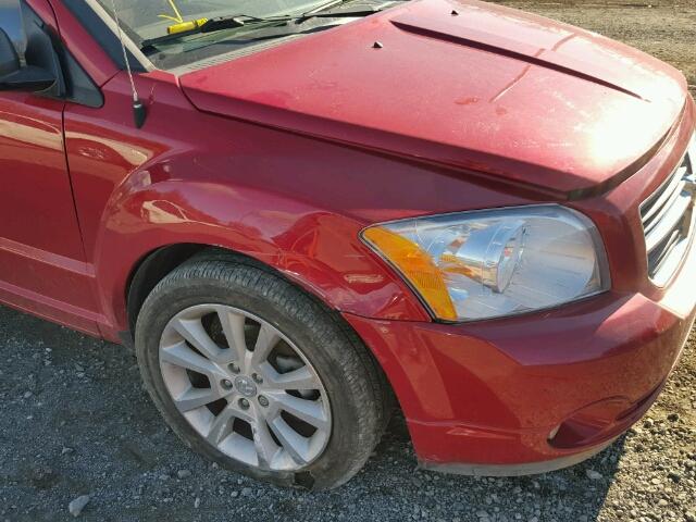 1B3CB5HA2BD222280 - 2011 DODGE CALIBER HE RED photo 9