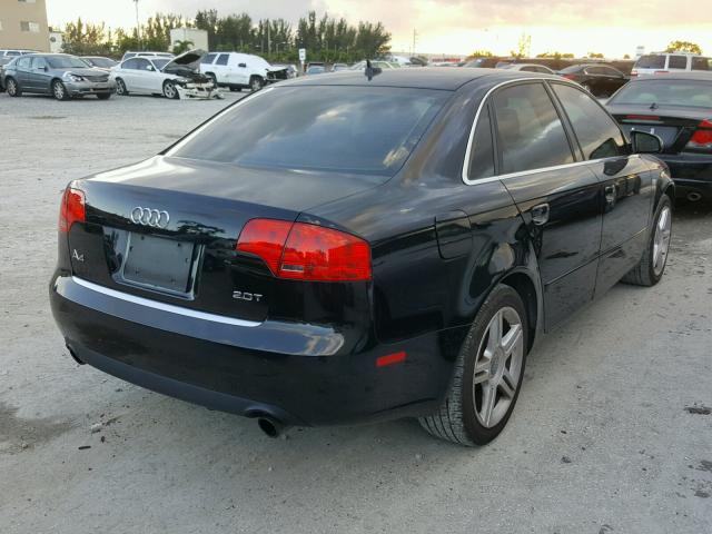 WAUAF78E17A110410 - 2007 AUDI A4 2 BLACK photo 4