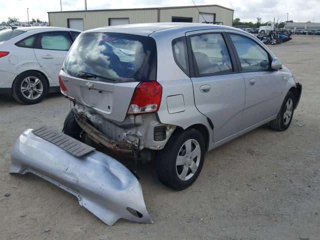 KL1TD66627B770822 - 2007 CHEVROLET AVEO BASE Күміс фото 4