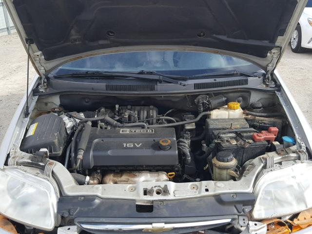 KL1TD66627B770822 - 2007 CHEVROLET AVEO BASE Күміс фото 7