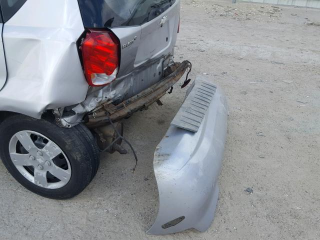 KL1TD66627B770822 - 2007 CHEVROLET AVEO BASE Күміс фото 9