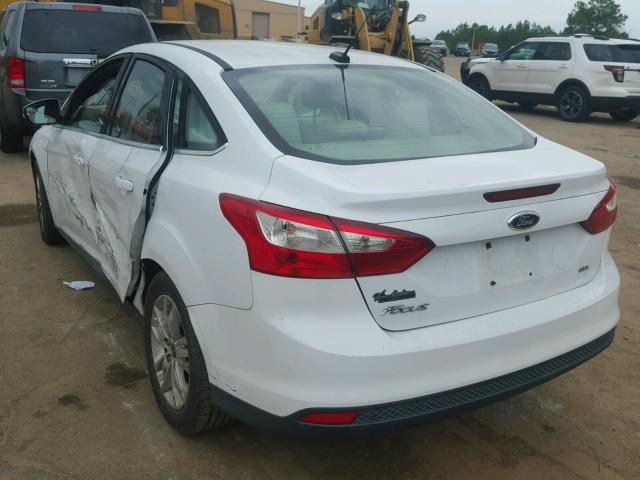 1FAHP3H22CL169094 - 2012 FORD FOCUS SEL WHITE photo 3