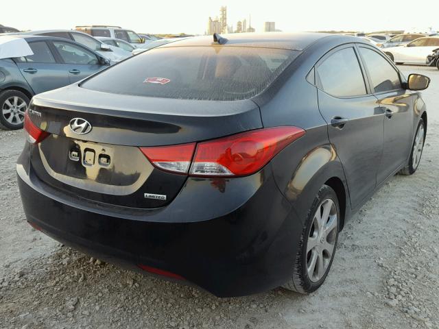 KMHDH4AE8CU289018 - 2012 HYUNDAI ELANTRA GL BLACK photo 4