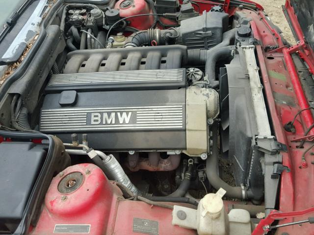 WBAHD6321SGK49874 - 1995 BMW 525I RED photo 7