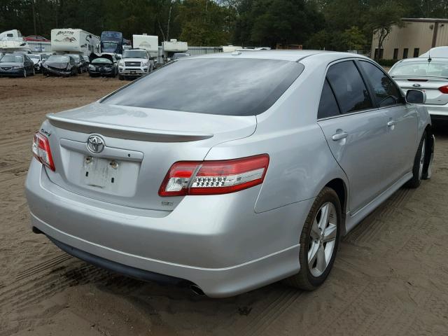 4T1BF3EK5BU207638 - 2011 TOYOTA CAMRY BASE SILVER photo 4