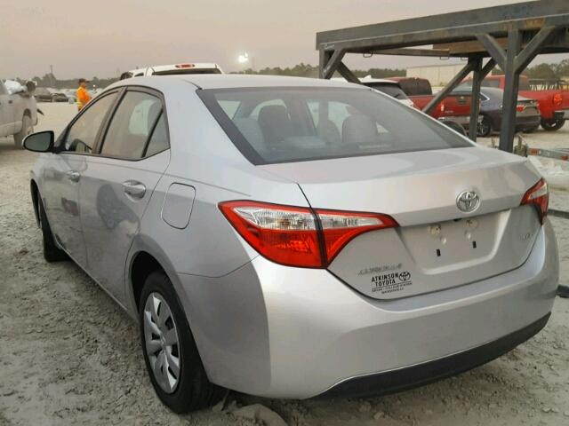 5YFBURHE4EP174183 - 2014 TOYOTA COROLLA L SILVER photo 3