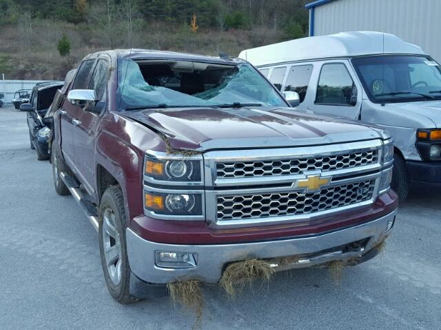 3GCUKSEJXFG385399 - 2015 CHEVROLET SILVERADO MAROON photo 1