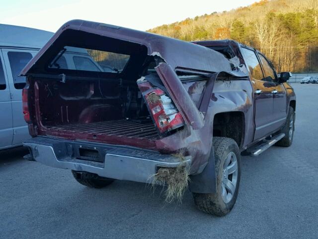 3GCUKSEJXFG385399 - 2015 CHEVROLET SILVERADO MAROON photo 4