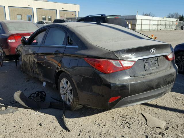 5NPEB4AC9EH853961 - 2014 HYUNDAI SONATA GLS BLACK photo 3