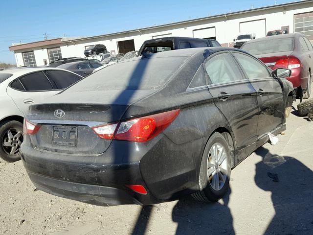 5NPEB4AC9EH853961 - 2014 HYUNDAI SONATA GLS BLACK photo 4