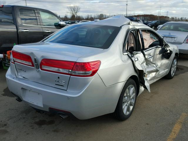 3LNDL2L39BR764132 - 2011 LINCOLN MKZ HYBRID SILVER photo 4