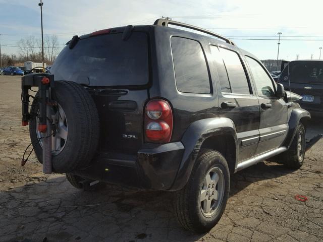 1J4GL48K47W703203 - 2007 JEEP LIBERTY SP BLACK photo 4