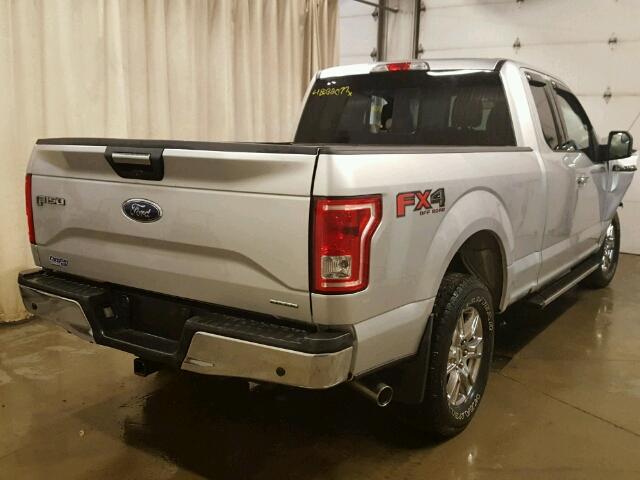 1FTFX1EF1FFB25684 - 2015 FORD F150 SUPER SILVER photo 4