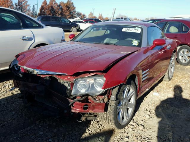 1C3AN69L75X050399 - 2005 CHRYSLER CROSSFIRE RED photo 2